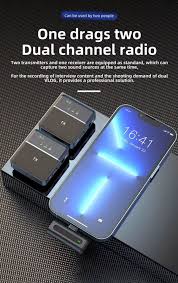 SX8 wireless microphone placed inside charging case – portable mic solution